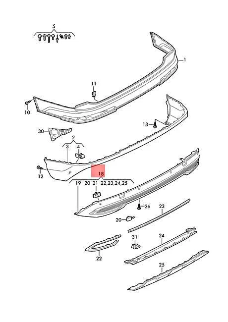 Genuine AUDI Q7 4MB 4MG Spoiler 4M0807434Q9B9 | eBay