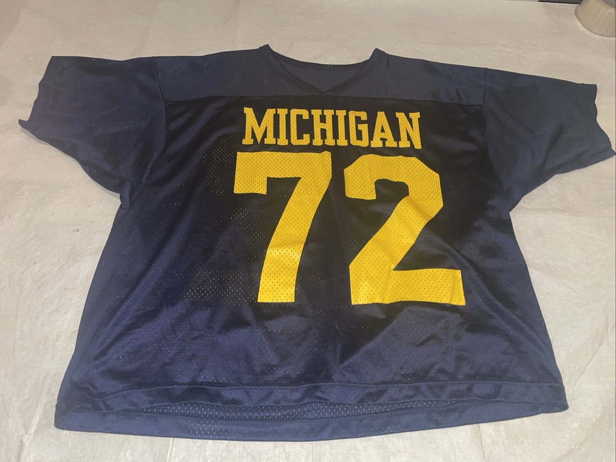 Champion Michigan Wolverines Jersey Mens Large USA Clean Blue