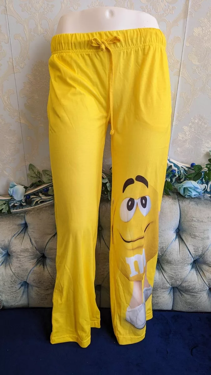 M M s World NWT Yellow Big Face Lounge Pants Size Small