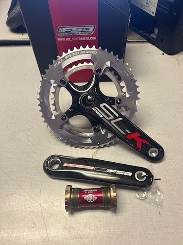 FSA SLK Light Carbon CrankSet 53 39T Double Road 10 Sp 170mm EXO Bottom Bracket