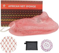 African Net Sponge Authentic African Exfoliating Net Sponge with Knots Real Sapo