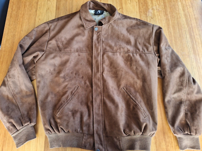 AC Made in Italy Faux Suede Bomber Jacket Size L/XL | eBay Australia