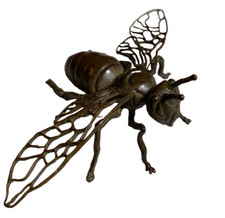 Antique Ornate Jizai Okimono Netsuke Bronze Japanese Bee Wasp Hornet Insect