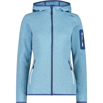 CMP Damen knitted melange Zip Hoodie Jacke 3H19826 cielo-dusty blue