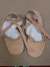 Bloch S0277M Mens Tan/FSH Pump Split Sole Canvas Ballet Shoe New With Box