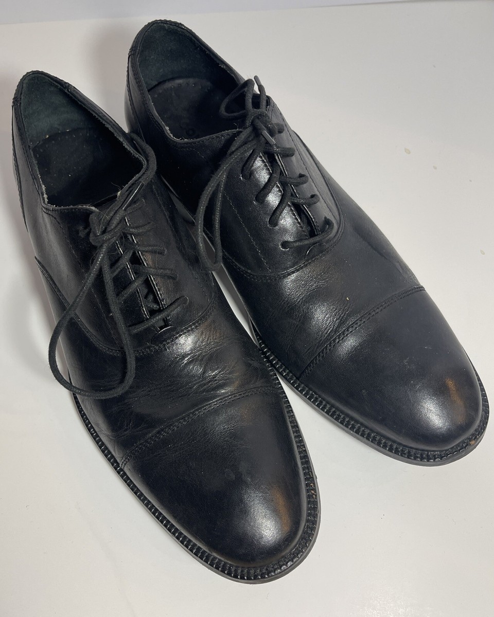 Cole Haan Size 9M Mens Black Leather Cap Toe Oxford Dress  display picture 1
