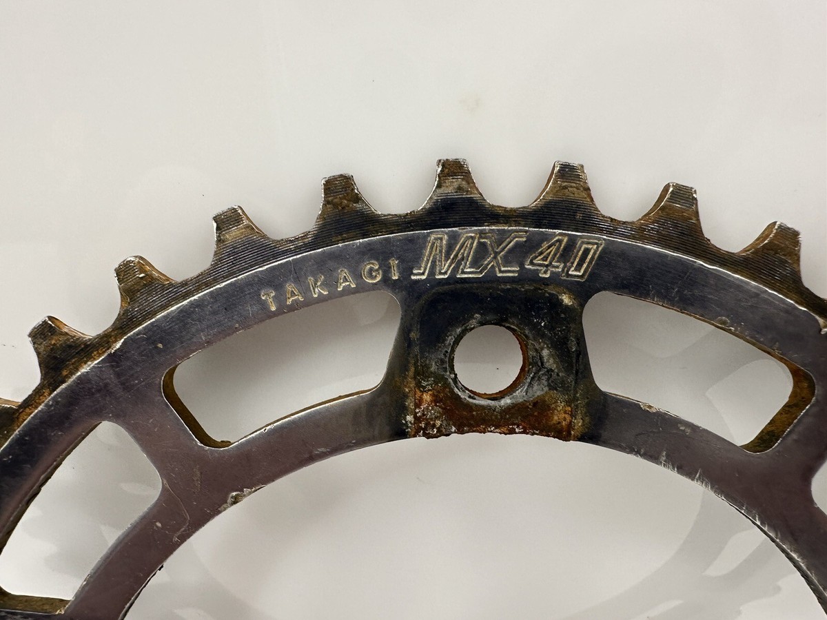 Vintage Takagi MX40 BMX Racing 40t Chainring 118 Black Japan