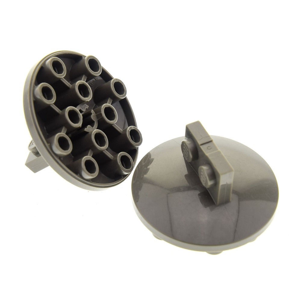 2x Lego Satellite Dish 4x4 Old-Dark Gray Brick 1x2 Shield Star Wars 30209