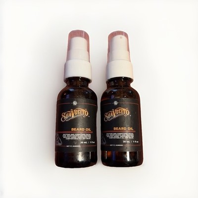 SUAVECITO Glass Bottle Beard Oil, 1 fl oz, (2 Pack)