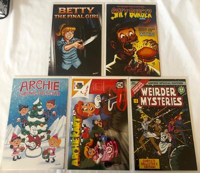 Archie Bill Galvan Variant Lot of 5 Betty Final Girl Spicy Burger Archie Kart