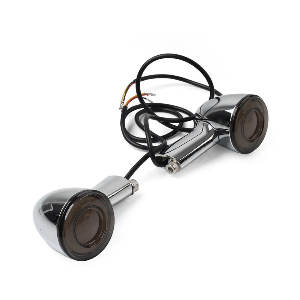 Amber Rear Turn Signal Indicator Lights Fit For Harley XL 883 XL1200 1992-up 98 - Image 3 of 4