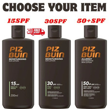 Piz Buin Allergy SPF 15, 30, 50+ Sun Cream for Sensitive Skin 200ml Moisturiser