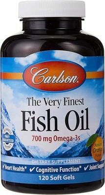 Carlson The Very Finest Fish Oil Orange 120 + 30 Softgels, 700 mg