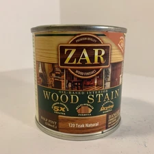 ZAR 120 TEAK NATURAL Oil Based Interior Wood Stain 1/2 Pint