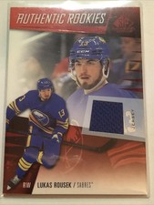Lukas Rousek 2023-24 SP Game Used Authentic Rookies Jersey #246 Buffalo Sabres