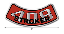 408 Stroker Air Cleaner Decal Sticker For Dodge Plymouth Chrysler Classic Mopar 408 Stroker Air Cleaner Decal Sticker For Dodge Plymouth Chrysler Classic Mopar