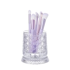 Makeup Brush Holder Organizer, Crystal Cosmetic Brushes Storage Holder Glass ...