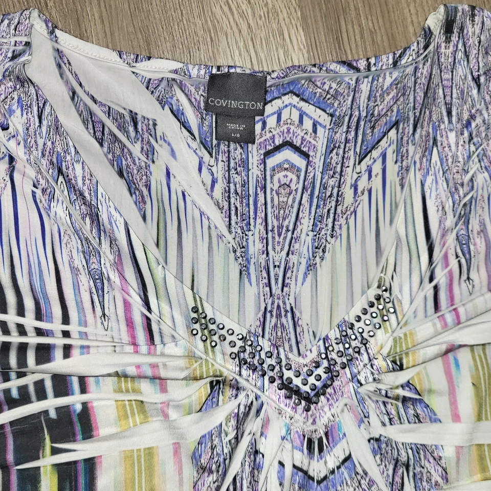 Blusa cómoda vintage para mujer Covington talla L/G 94 % poliéster, 6 % spandex Foto 3 de 4