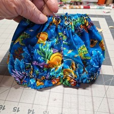 Handmade Preemie/ NB Baby Diaper Covers Panties / Bloomers Fish Under The Sea