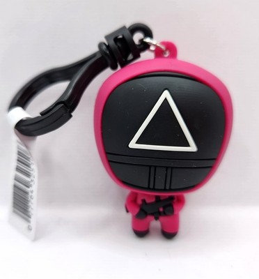 Netflix Squid Game MASKED GUARD Triangle Series 1 3D Foam Figural Keychain