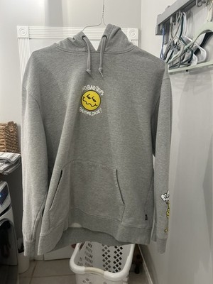 Vans Men's Hoodie XL Gray No Bad Trips Better Daze Smiley Face Off The Wall