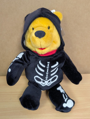 Disney Store Winnie Puuh seltenes Halloween Kostüm Skelett Sitzsack 1999