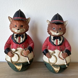 Set 2 X Midwest of Cannon Falls Fox English Hunt Horn Equestrian 4.5” Figures