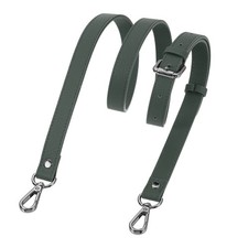 0.7" Genuine Leather Purse Strap for Bag Almond Green, Black Buckle
