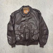 Giacca Bomber da Volo Cooper Tipo A-2 Vintage Made In USA Pelle di Capra 44R