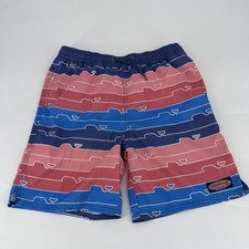 Vineyard Vines Boys Swim Trunks Shorts Whale Preppy Large 16 Striped