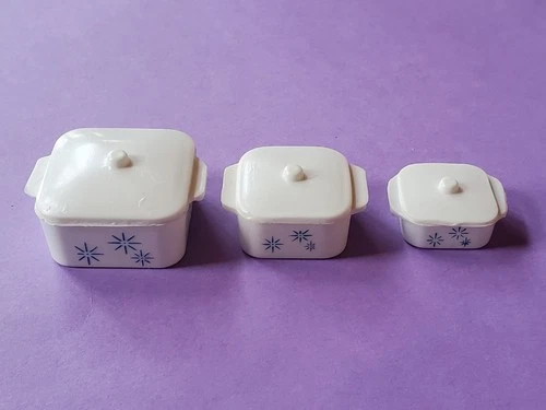 Vintage BARBIE Casserole Dishes #1628 Brunch Time #1034 Hostess Set 1960's