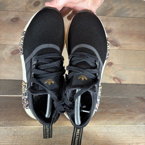 adidas NMD R1 womens size 6 shoes black leopard print athletic running  sneakers | eBay