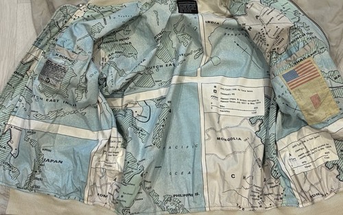 Vintage 1987 88 Avirex Type MA-1 American Flag Bomber Jacket Flight Men’s Medium - Picture 8 of 8