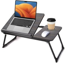 Lap Desk for Couch/Sofa/Floor 5-Angle Adjustable Bed Desk with Foldable Legs ...