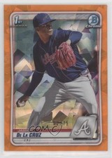 2020 Bowman Chrome Sapphire Edition Orange 52/75 Jasseel De La Cruz #BCP-115 s7f