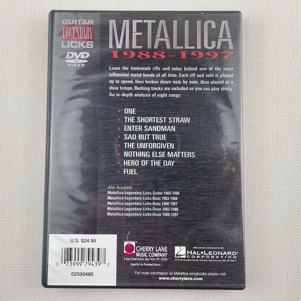 Metallica 1988-97 Guitar Legendary Licks 2002 DVD Doug Boduch - Image 2 of 4