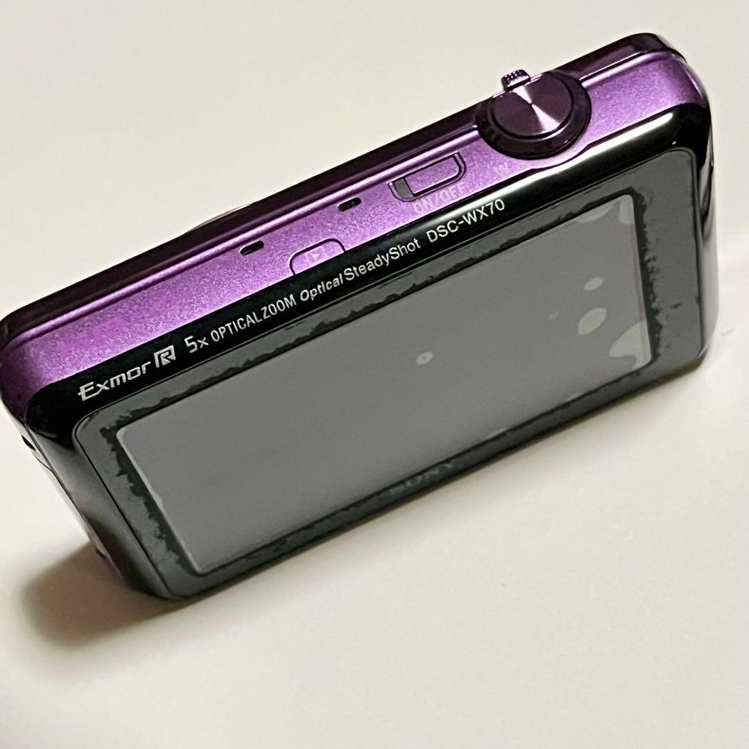 Sony Cyber-Shot DSC-WX70 Camera 16.2MP Purple Tested w/ Battery