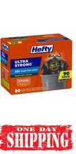 Hefty Ultra Strong Drawstring Trash Bags, Unscented 33 gal., 90 ct. Stretchable