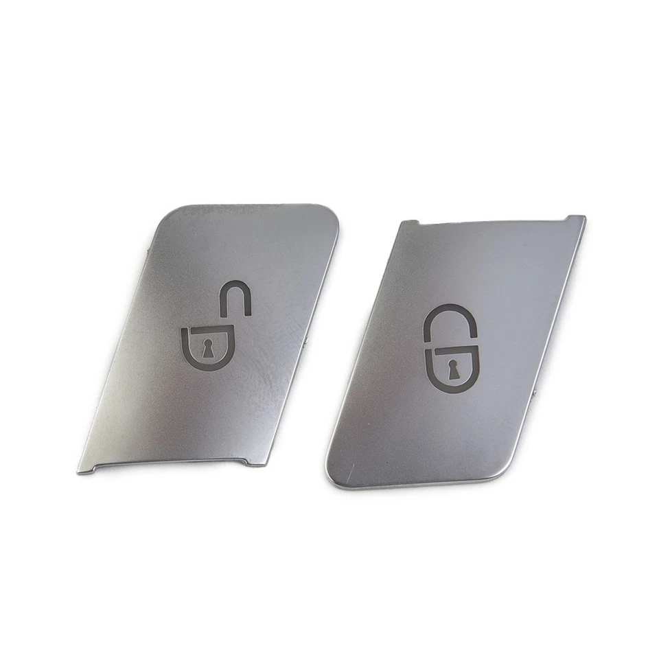 Door Lock Buttons Cover Trim Decoration Trim 4pcs/Set ABS Silver Useful - Image 2 of 4