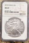 2010 Silver American Eagle MS 69 NGC