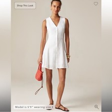 J.Crew Linen mini dress in white 18