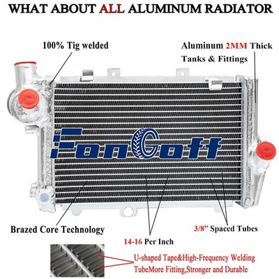 2 Row Aluminum Radiator fit 1984-1997 96 BMW K1 K75 K100 K1100 LT/RS/RT 1461223