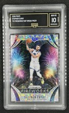 2019 Stephen Curry Prizm Fireworks Fastbreak #3 GMA 10