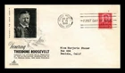 DR JIM STAMPS US COVER CANAL ZONE 2C THEODORE ROOSEVELT FDC ARTCRAFT