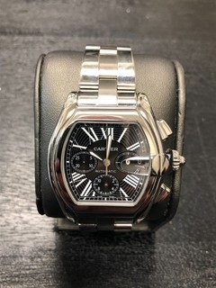 Cartier Roadster Chronograph W62020X6 Date Automatic Black Dial Mens