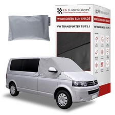 VW T5 T5.1 Transporter Windscreen Cover Sun Shade Blackout Screen Wrap Grey