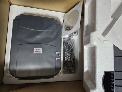 Kroy K4350 Thermal Transfer Printer with Cutter serial parallel K4350NB New - Afbeelding 3 van 9