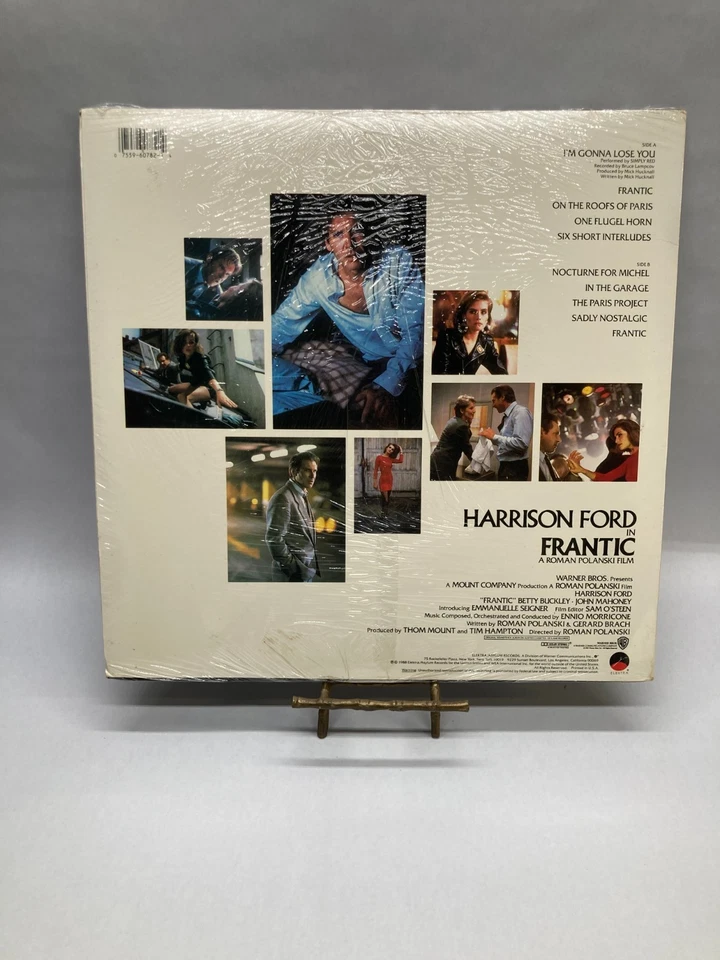 Ennio Morricone Frantic Original Soundtrack Vinyl LP 1988 Elektra Record 60782-1 - Image 3 of 4