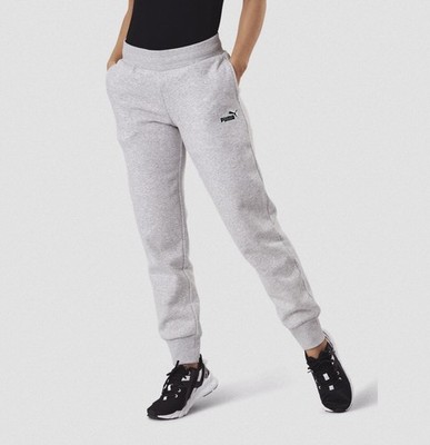 Warme Puma Damen Jogginghose Trainingshose Sport Hose Freizeit Winter hellgrau L