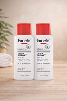 2 Eucerin Original Healing Lotion Fragrance Free Extremely Dry Skin 5 fl oz